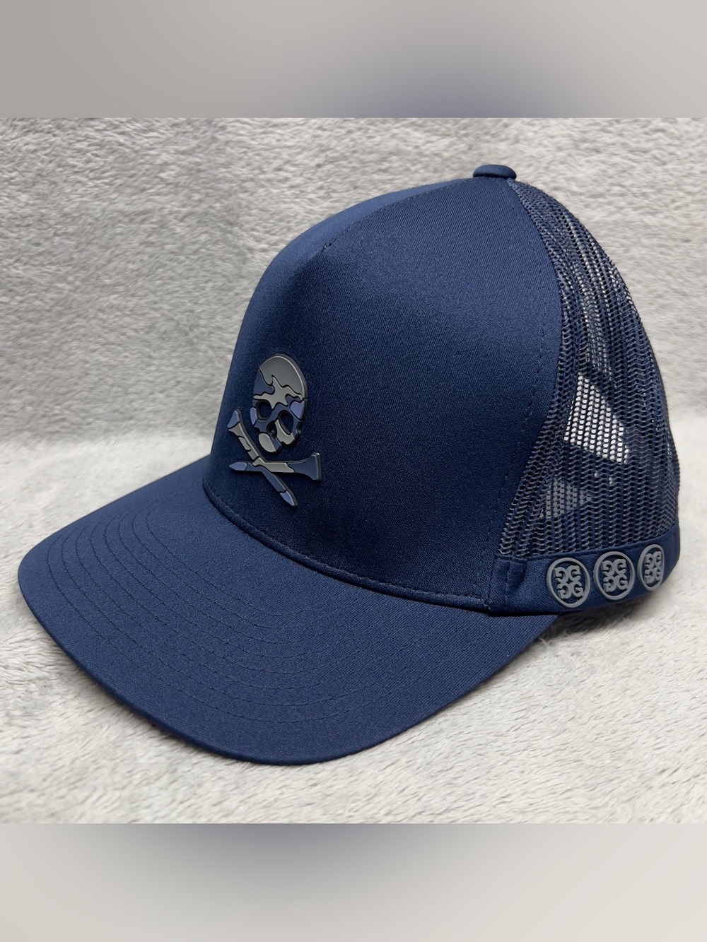 G/FORE G4 Camo Skull And Tees Trucker Hat Navy Snapback Abaco Golf Club